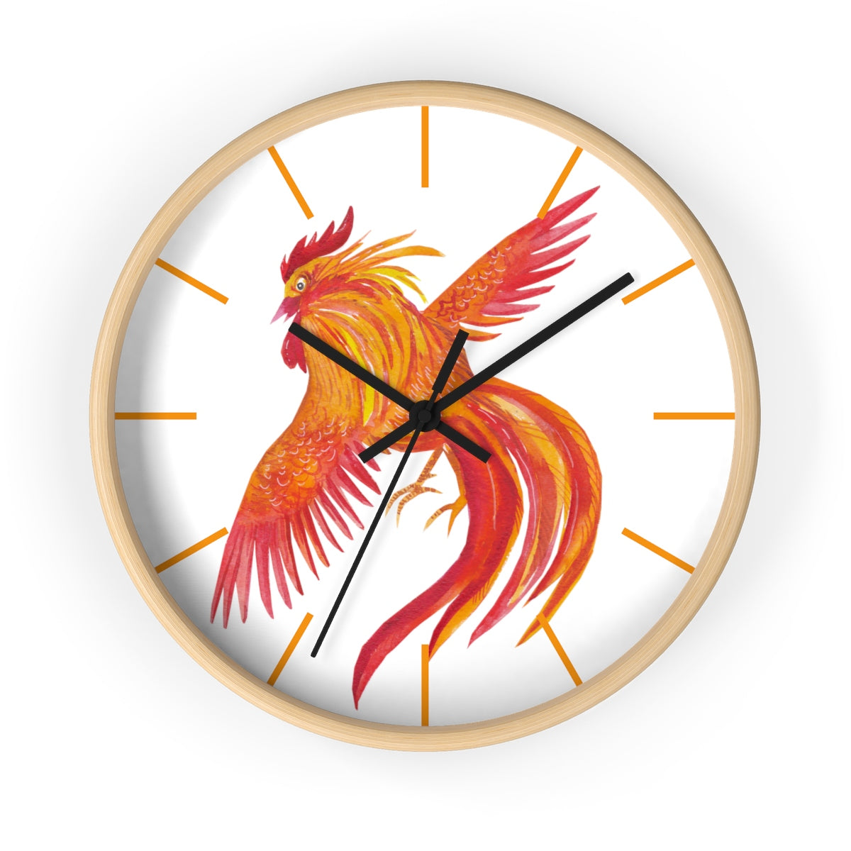 Hen Flight Wall clock