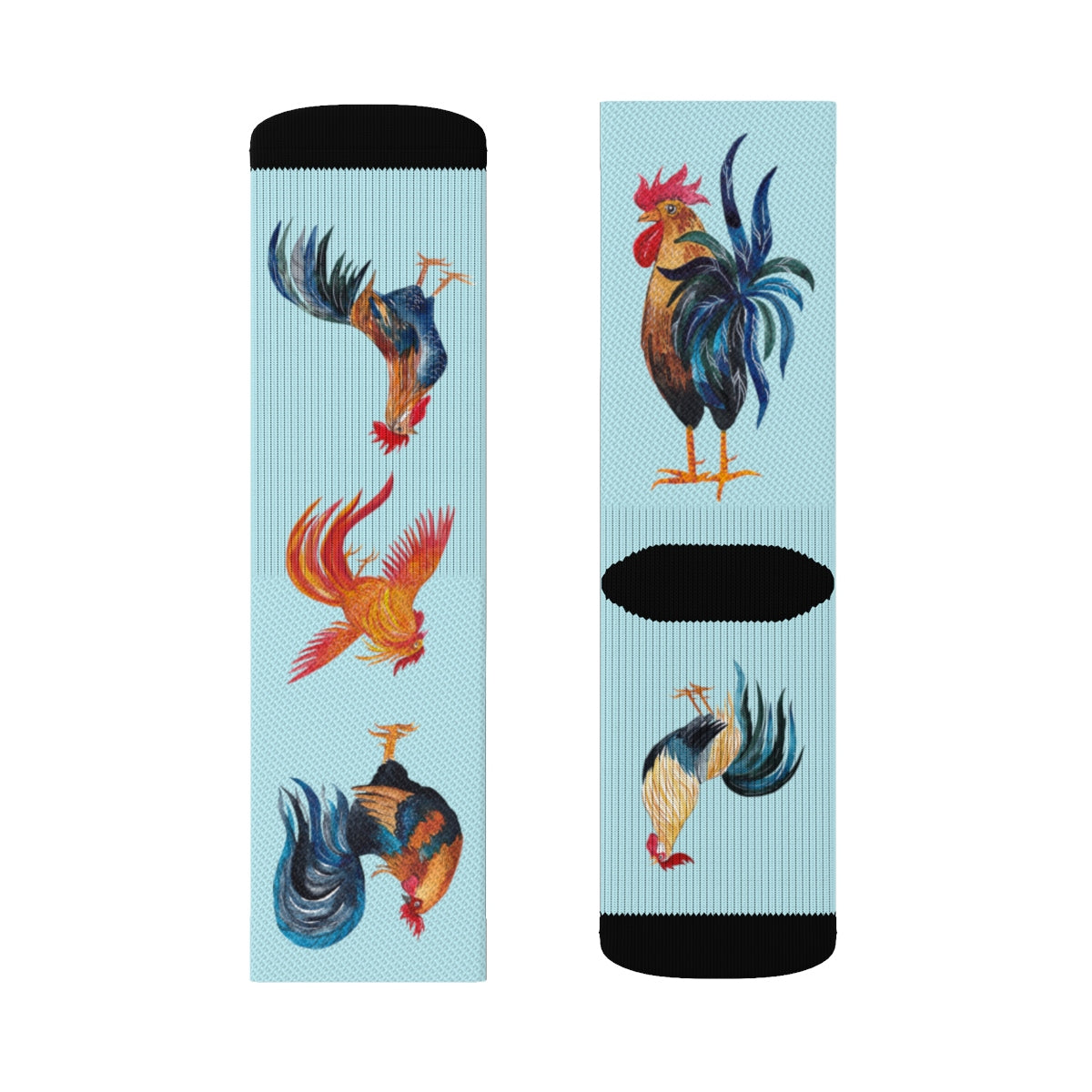 Rooster Socks - Blue