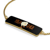 Yoga Chick Bar Pendant Box Chain Bracelet