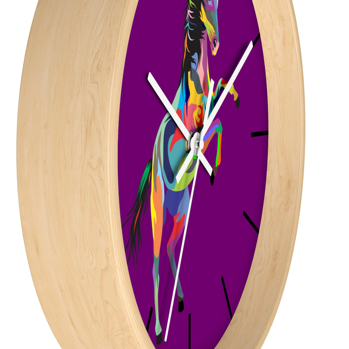 Jumping Painted Horse Wall clock