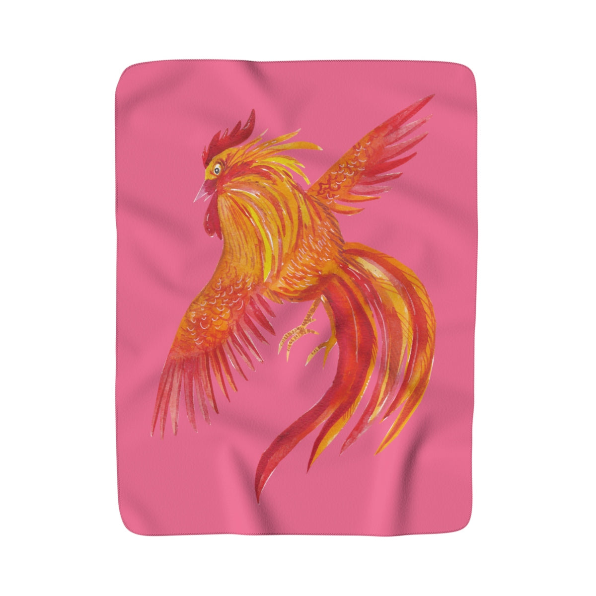Hen Takes Flight Sherpa Fleece Blanket