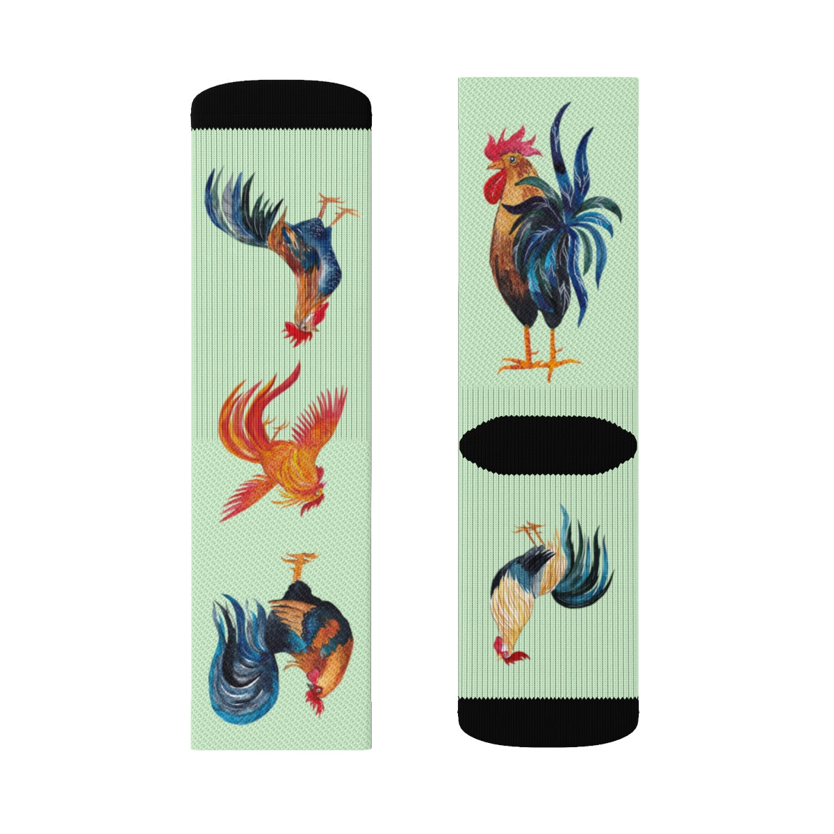 Rooster Socks - Green
