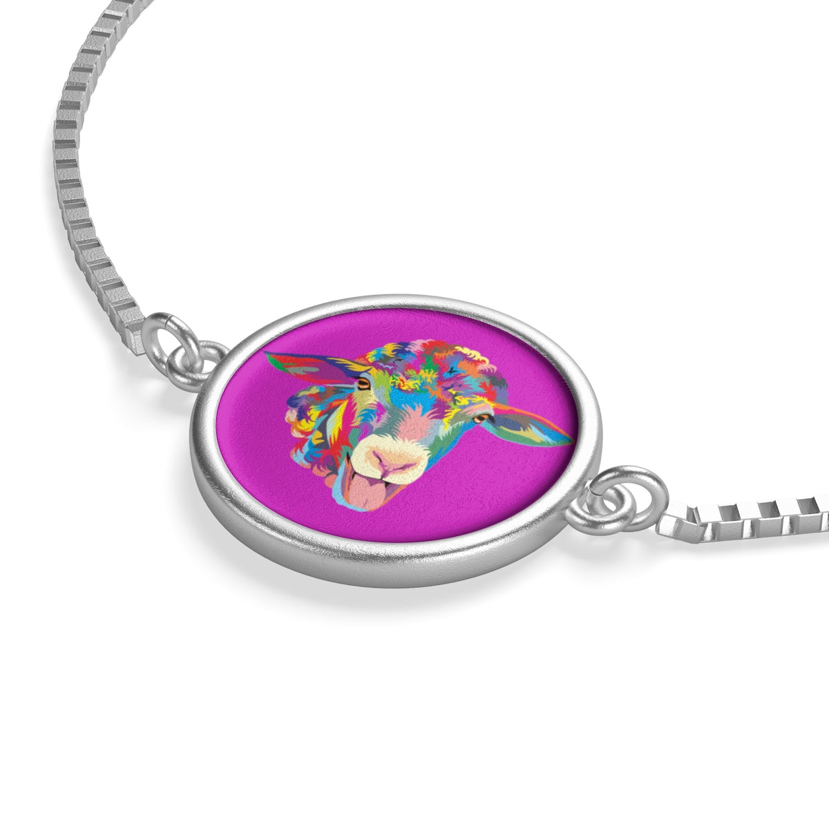 Painted Sheep Box Chain Bracelet