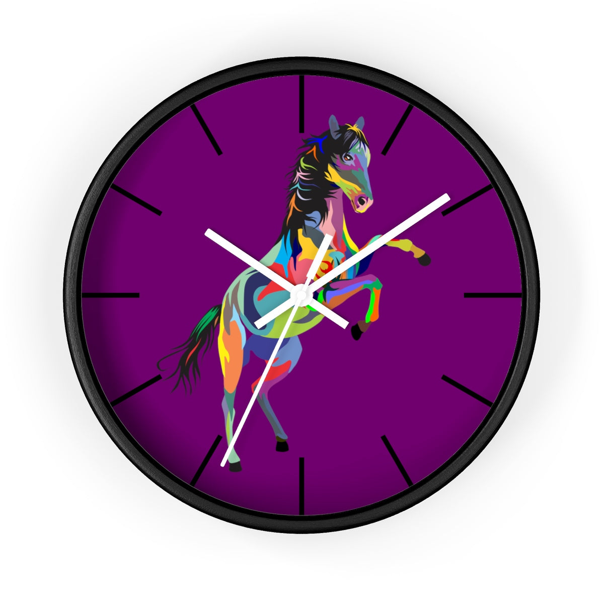 Jumping Painted Horse Wall clock