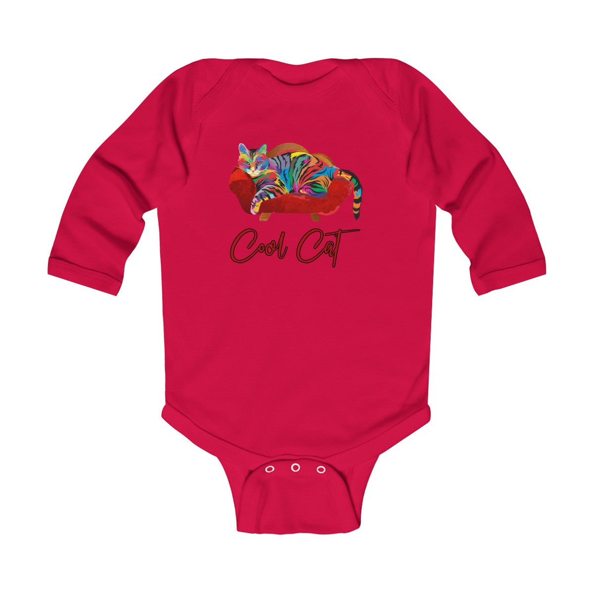 Cool Cat Long Sleeve Onesie