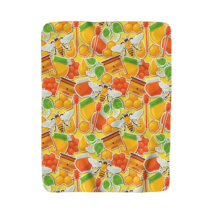 Bee Keeper's Sherpa Fleece Blanket