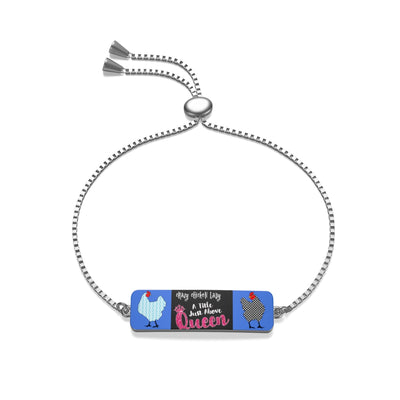Crazy Chicken Lady A Title Just Above Queen Box Chain Bracelet