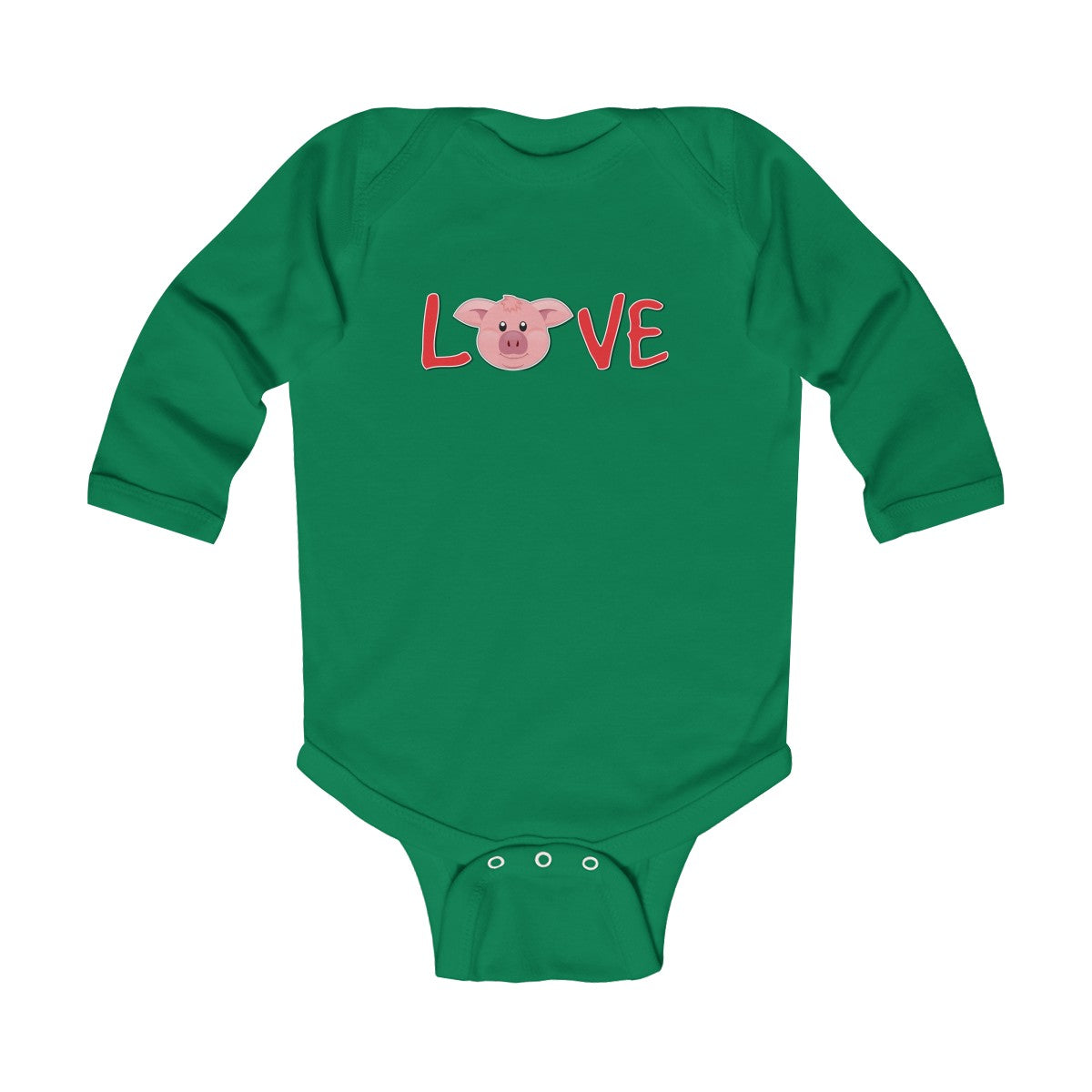 LOVE Pigs Long Sleeve Onesie