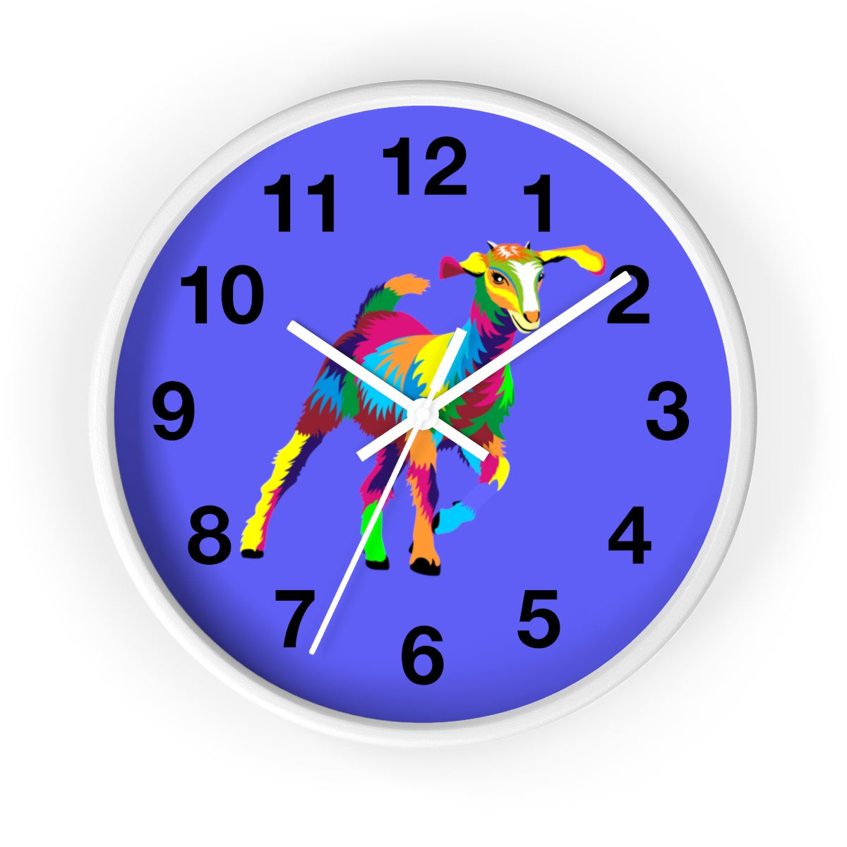 Painted Kid Goat Wall clock