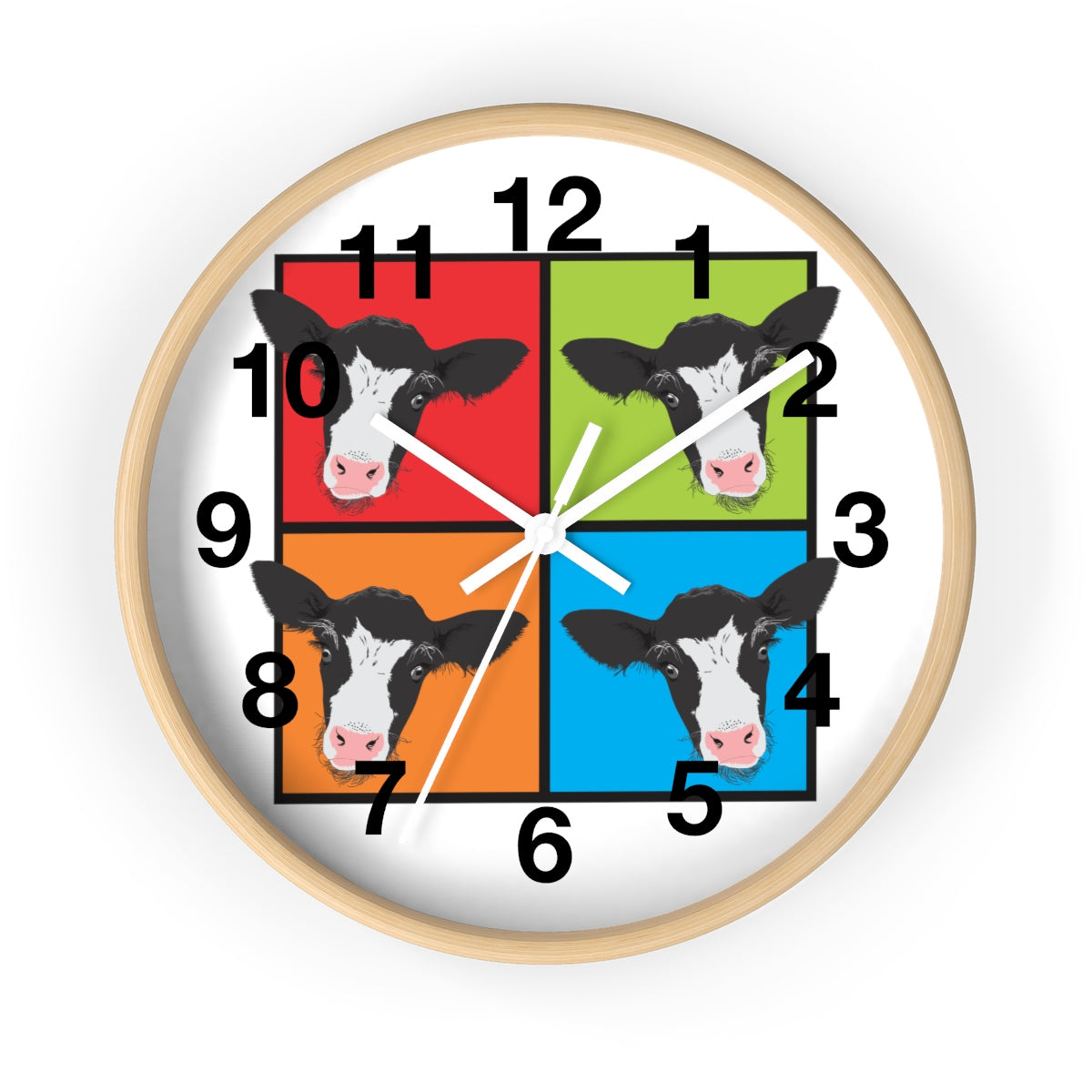American Pop Cow Wall clock