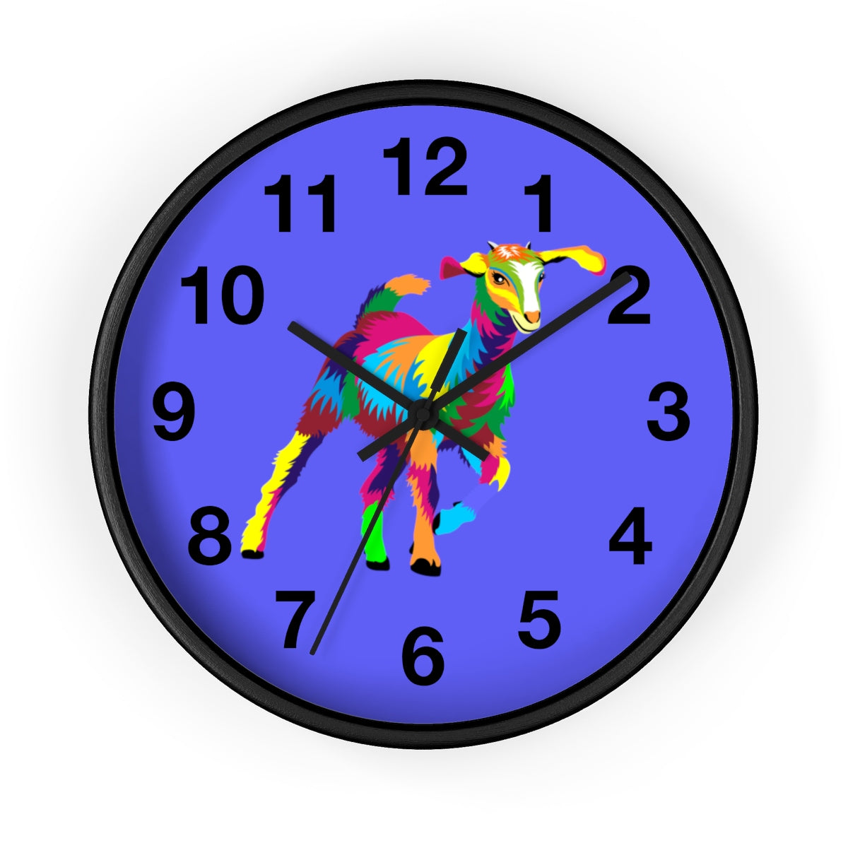 Painted Kid Goat Wall clock