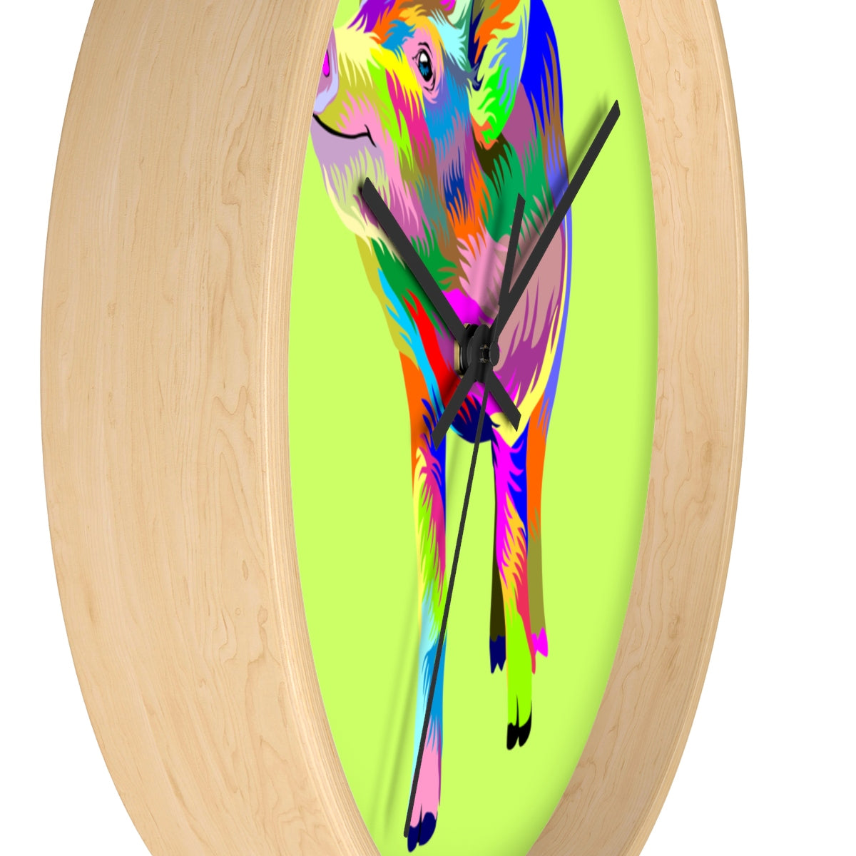 Painted Pig Wall clock
