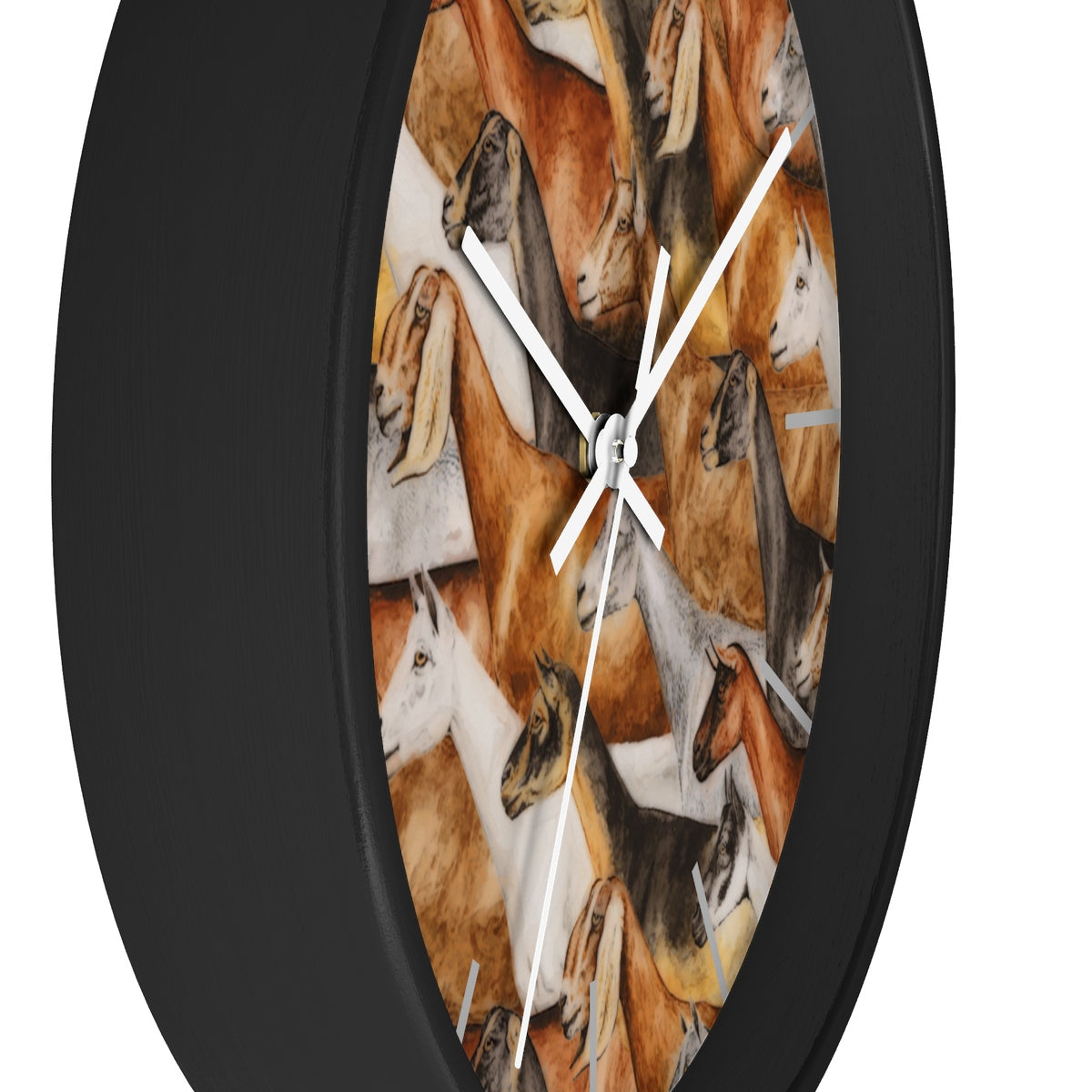 Dairy Goat Montage Wall clock