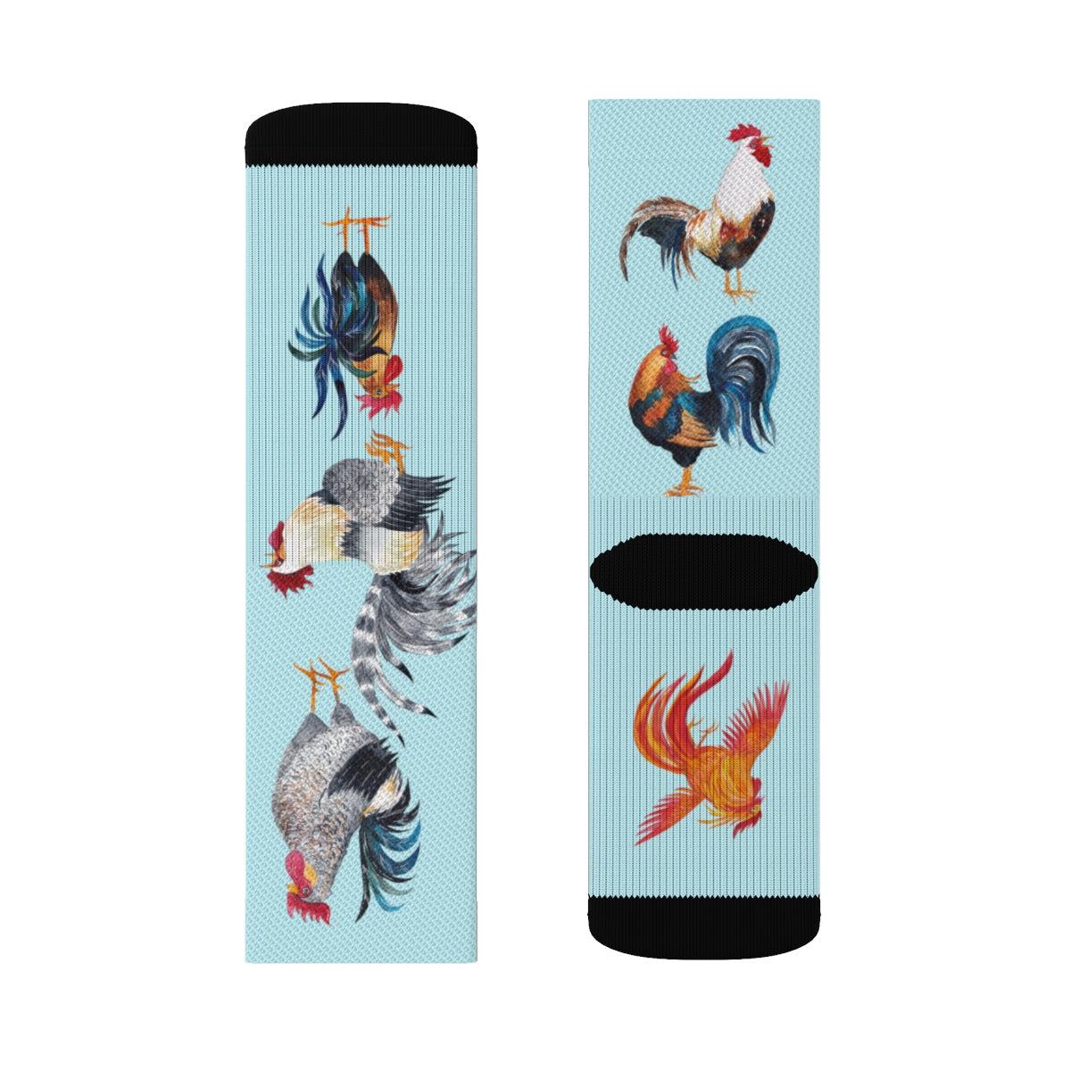 Rooster Socks - Blue