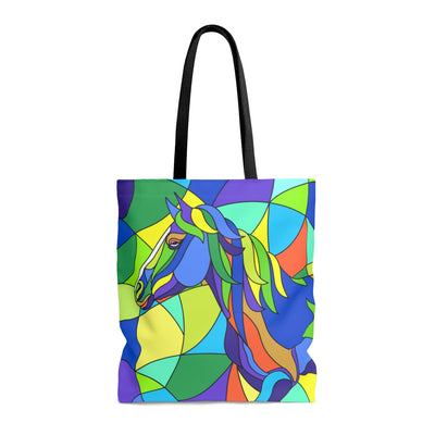 Stained Glass Window Horse Tote Bag