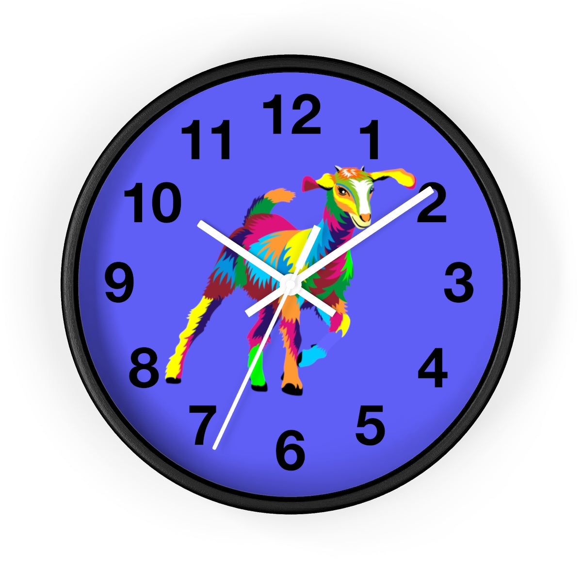 Painted Kid Goat Wall clock