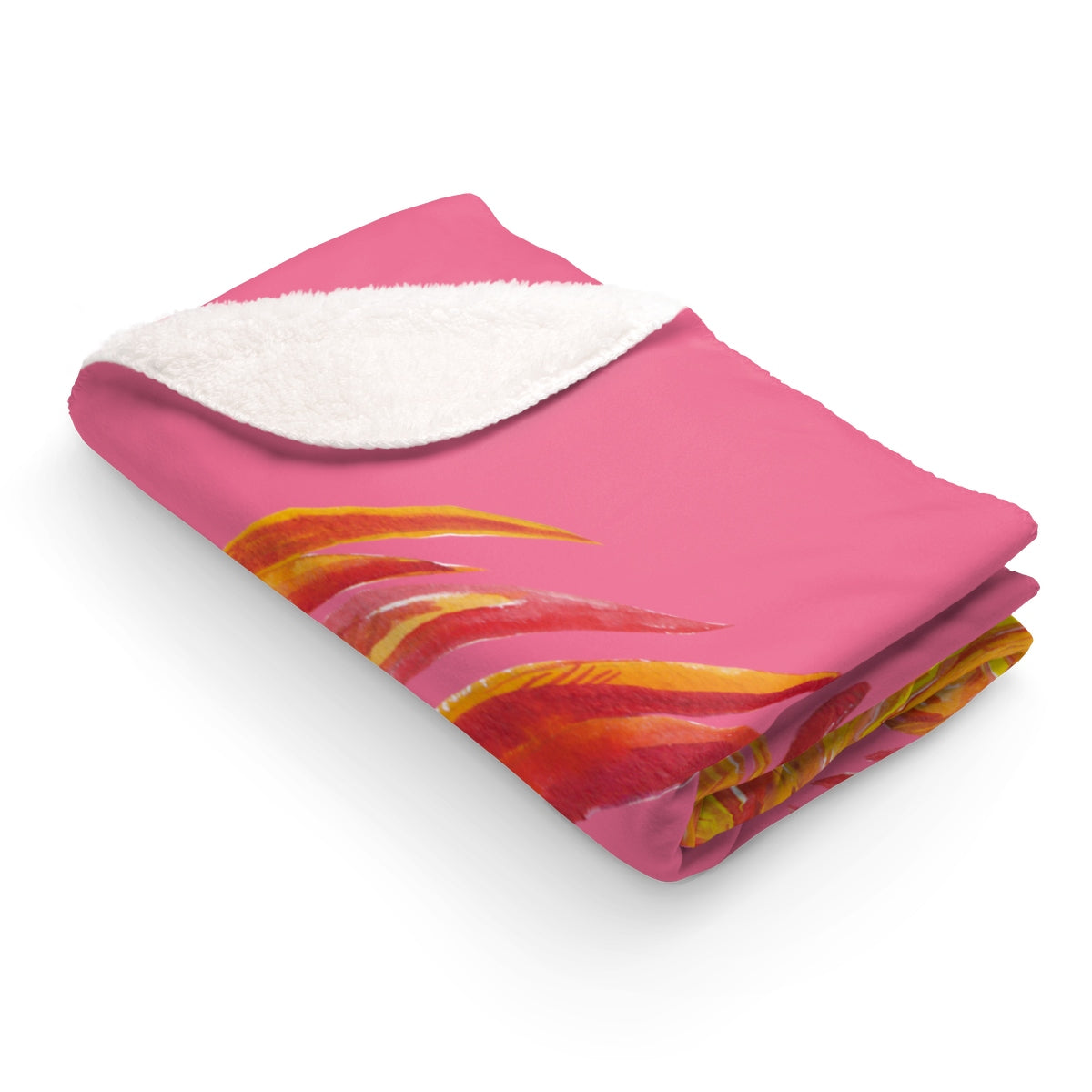 Hen Takes Flight Sherpa Fleece Blanket