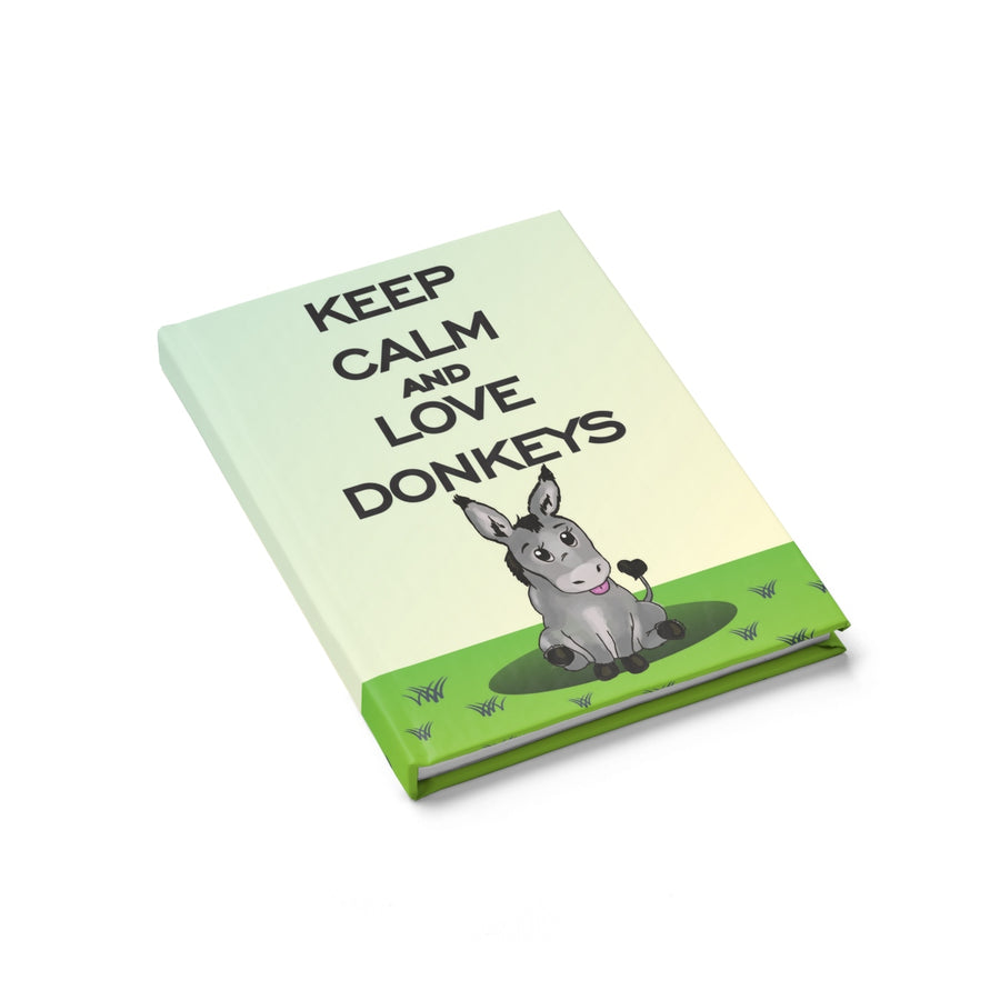 Keep Calm And Love Donkeys Journal w Ruled Lines