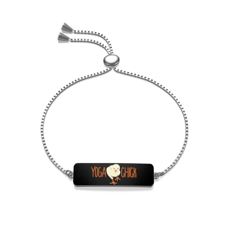Yoga Chick Bar Pendant Box Chain Bracelet