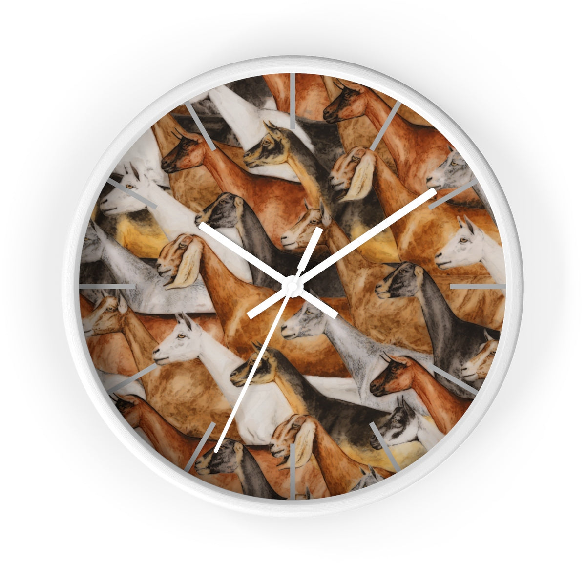 Dairy Goat Montage Wall clock