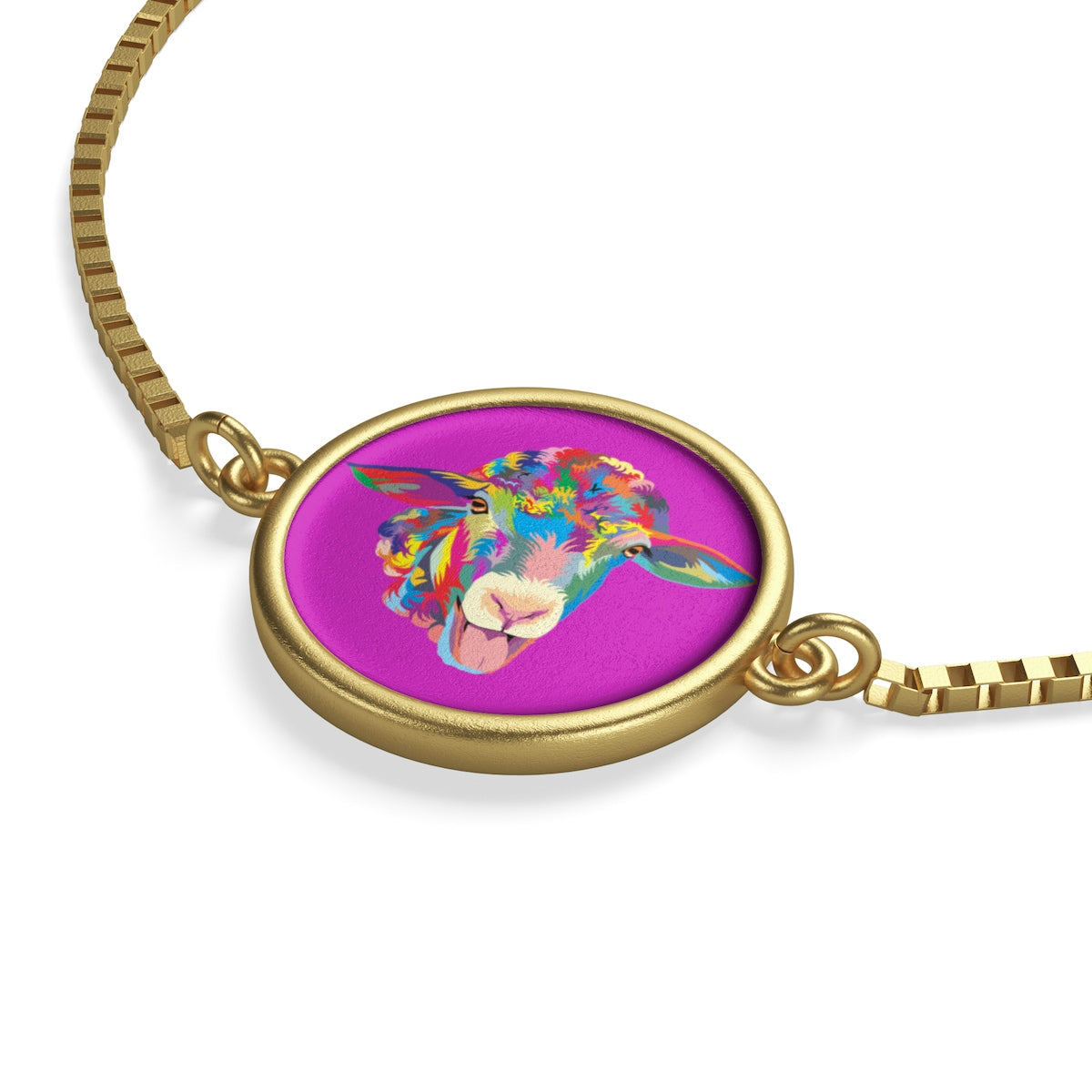 Painted Sheep Box Chain Bracelet