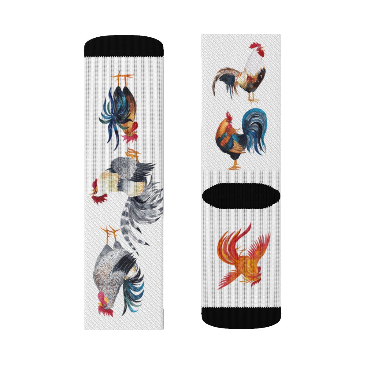 Rooster Socks - White
