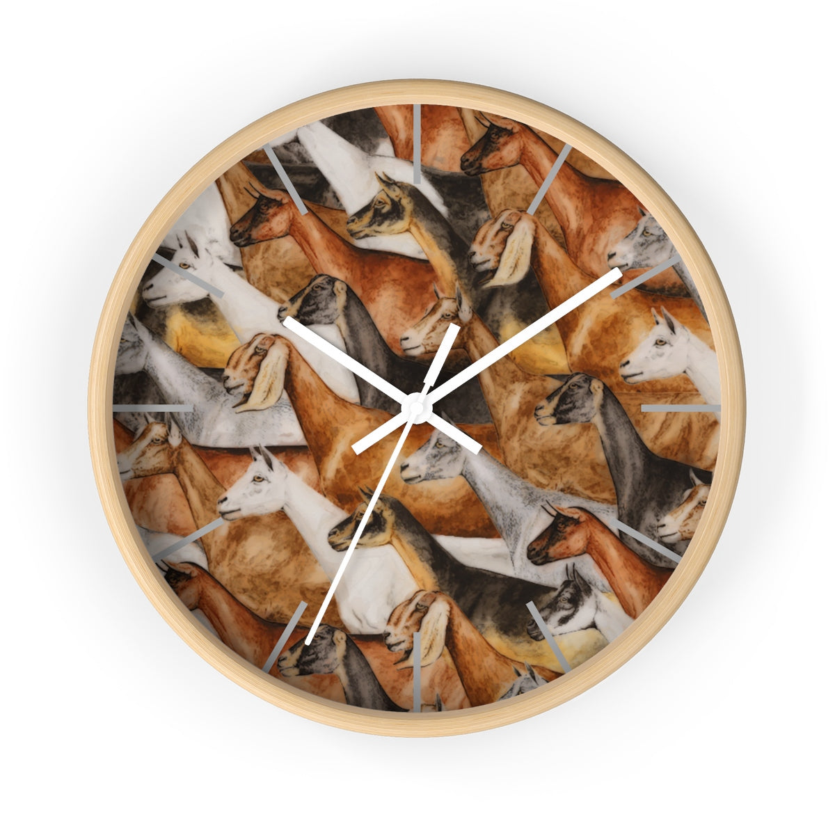 Dairy Goat Montage Wall clock