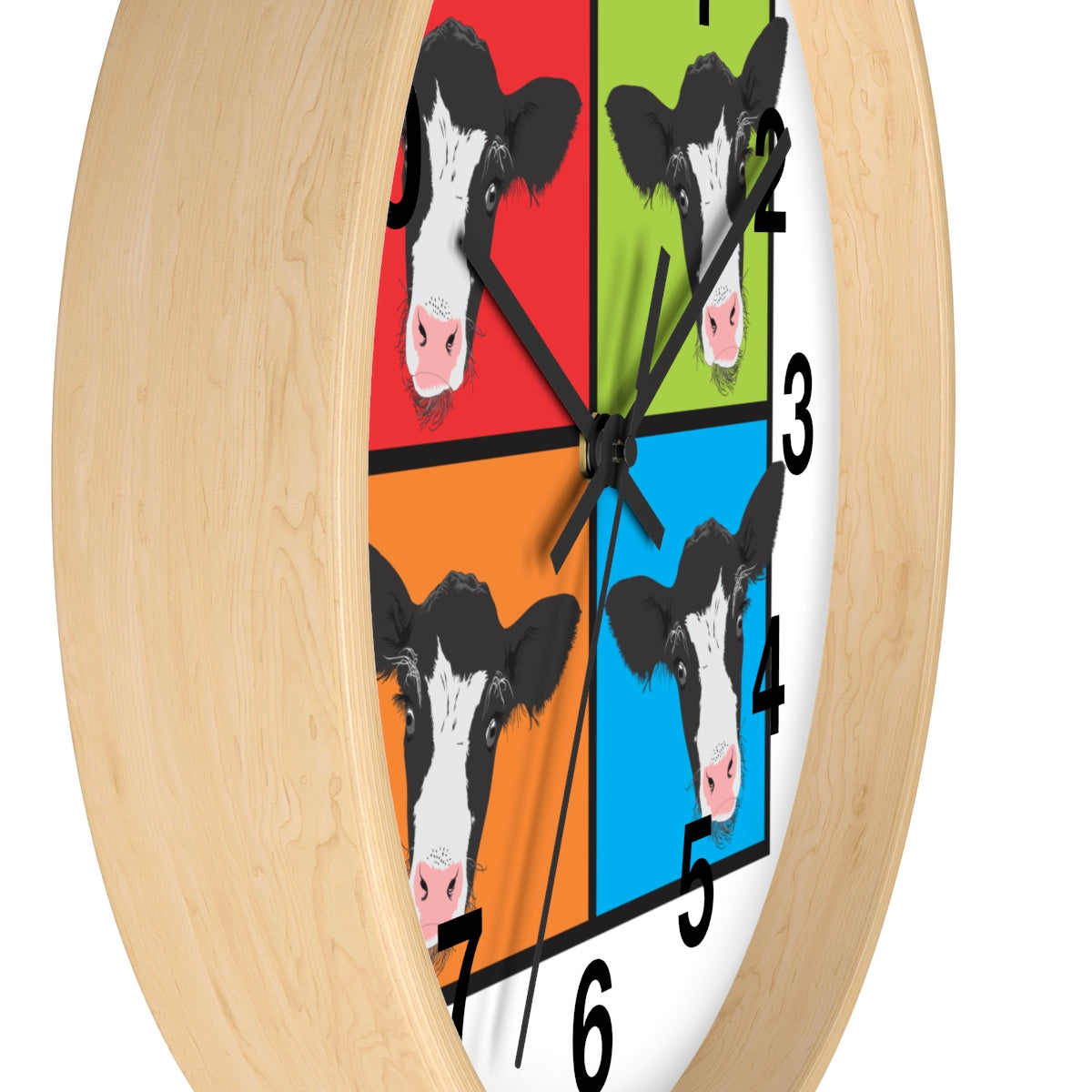 American Pop Cow Wall clock
