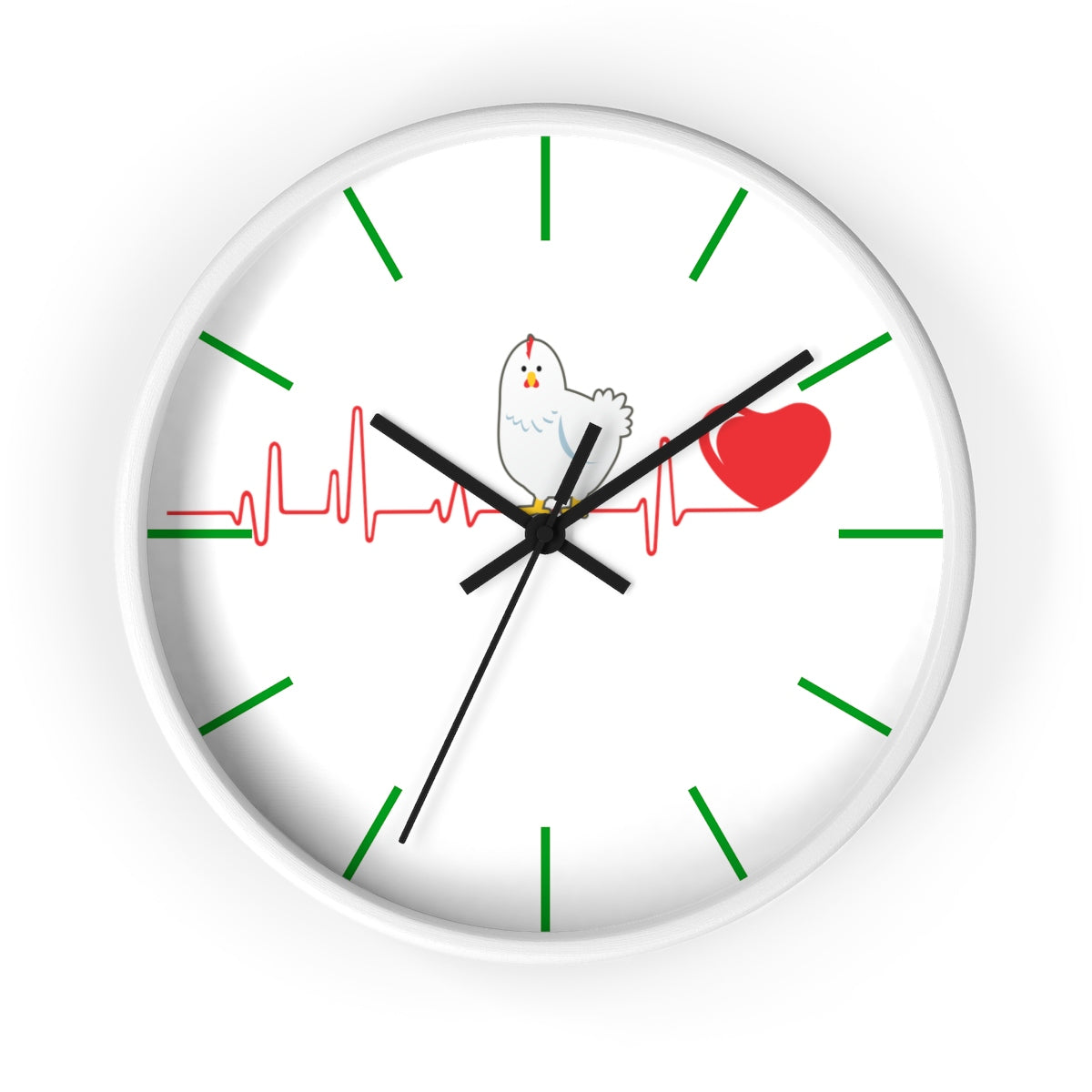 Chicken Heartbeat Wall clock