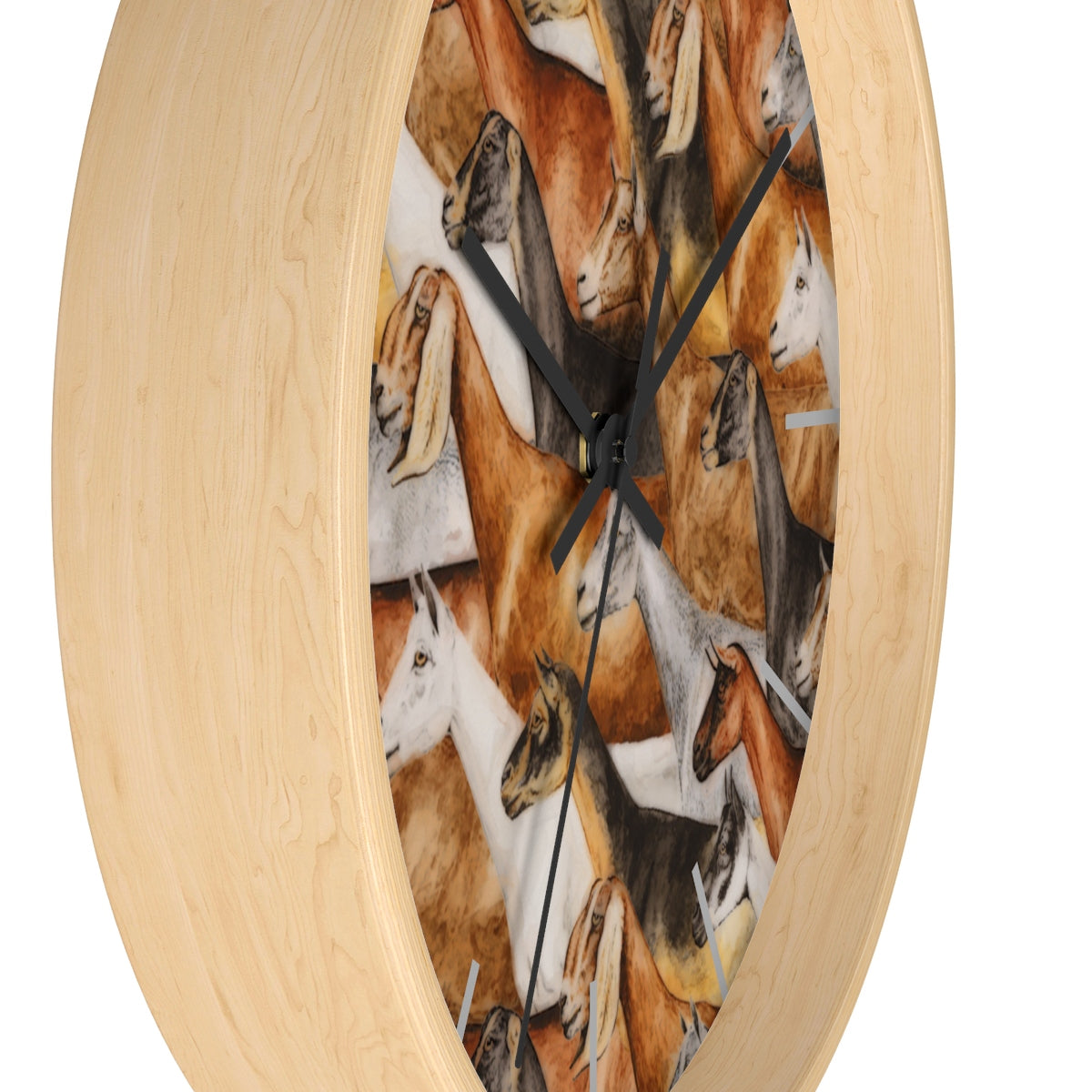 Dairy Goat Montage Wall clock