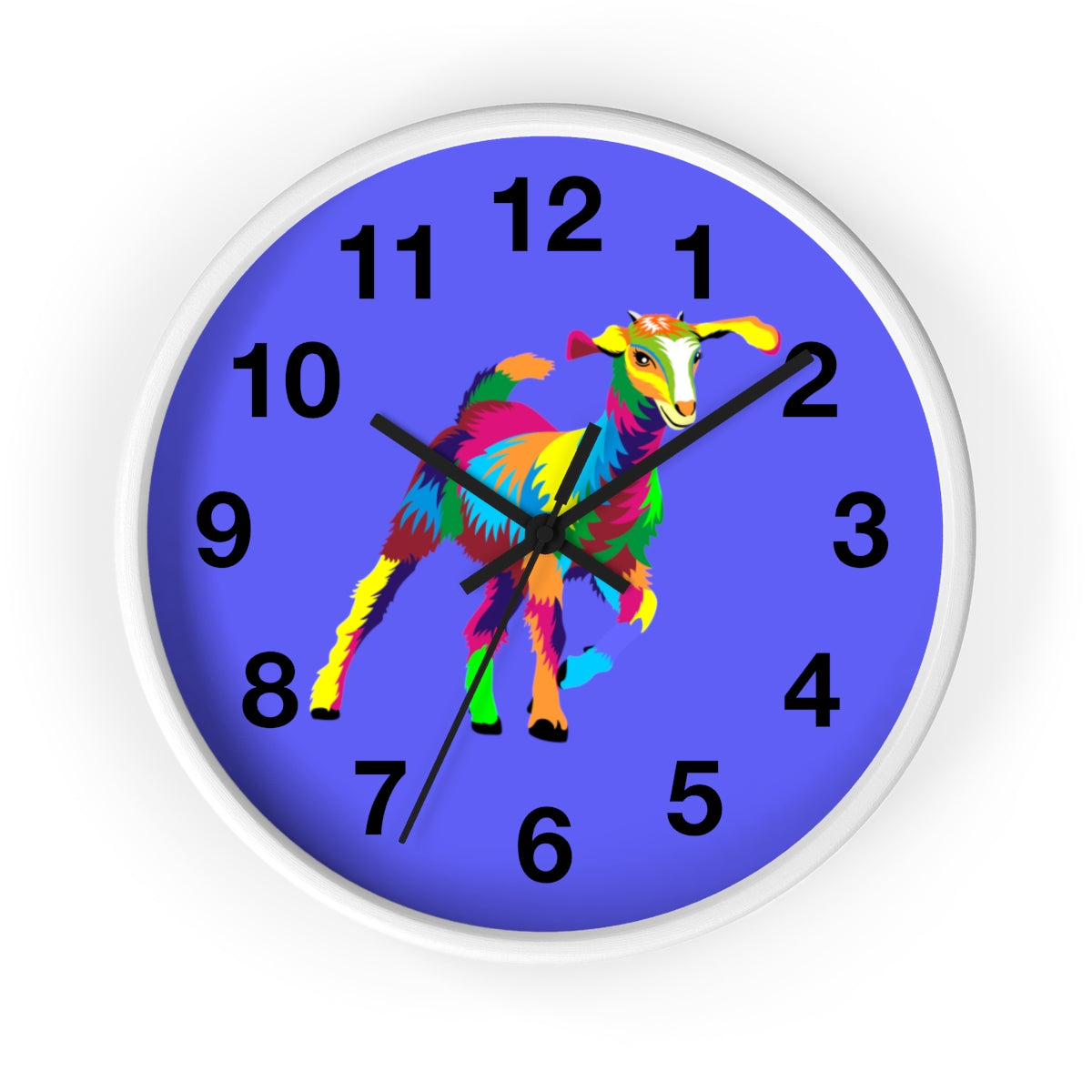 Painted Kid Goat Wall clock