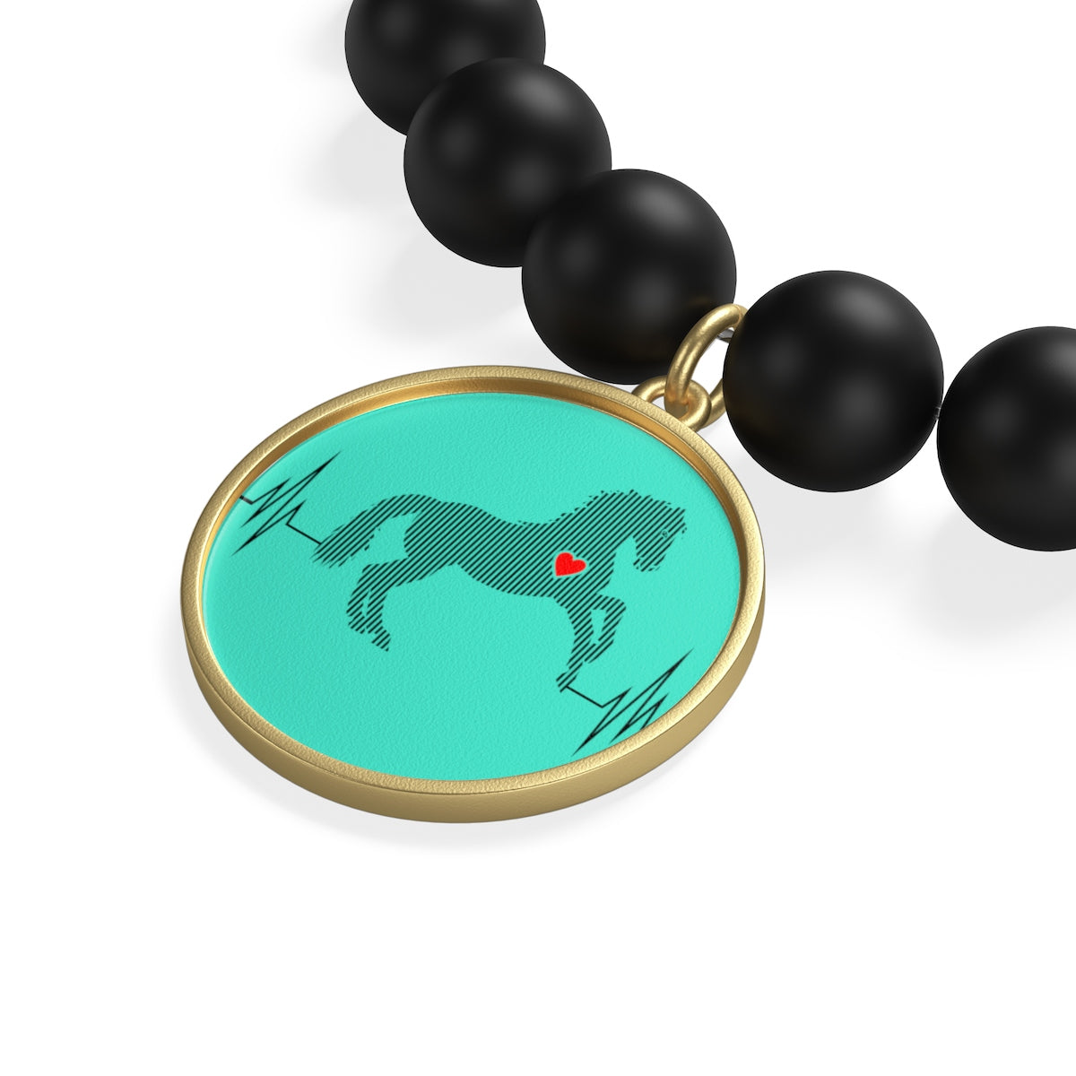 Horse Heartbeat Onyx Bracelet