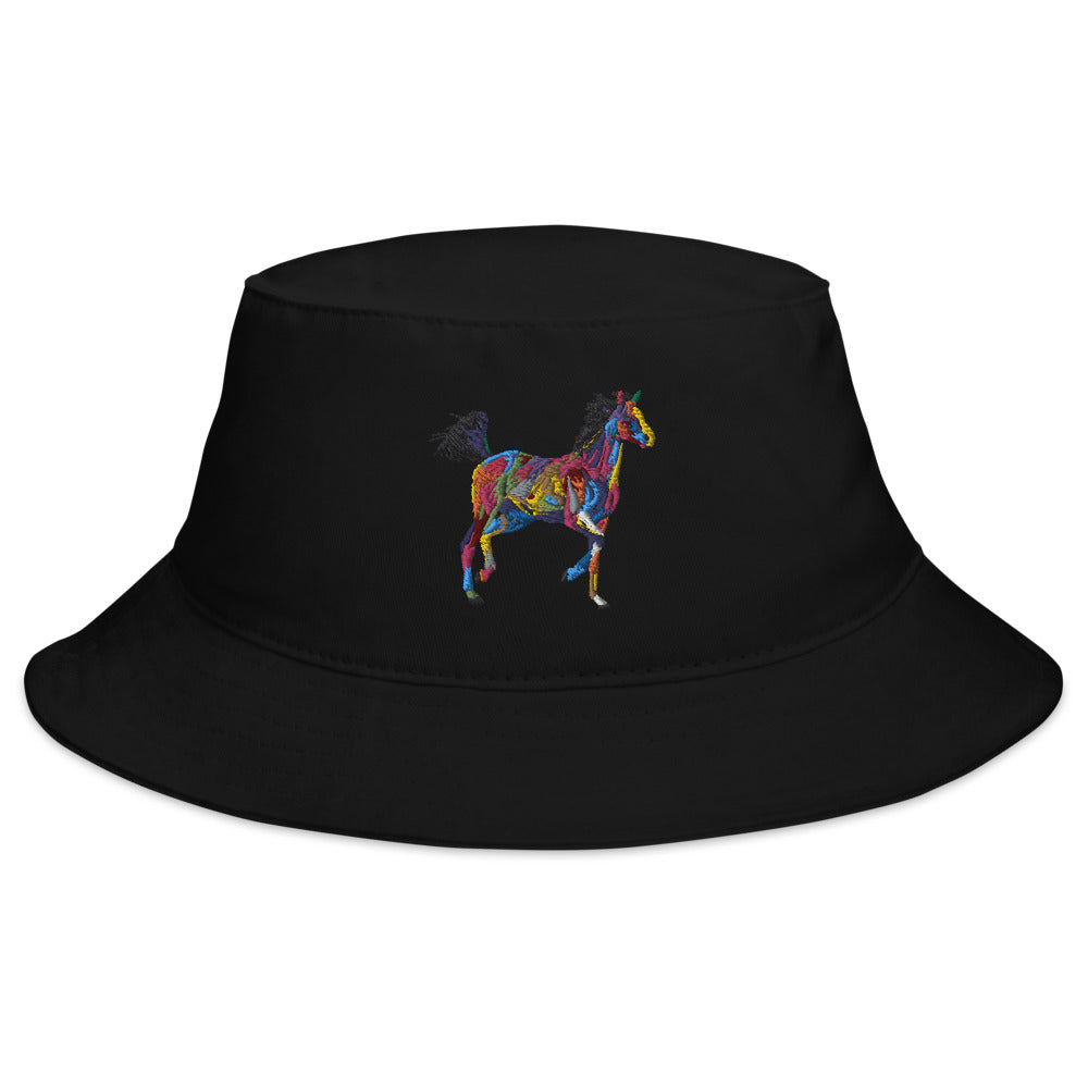 Painted Horse Embroidered Bucket Hat