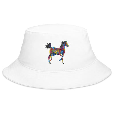 Painted Horse Embroidered Bucket Hat