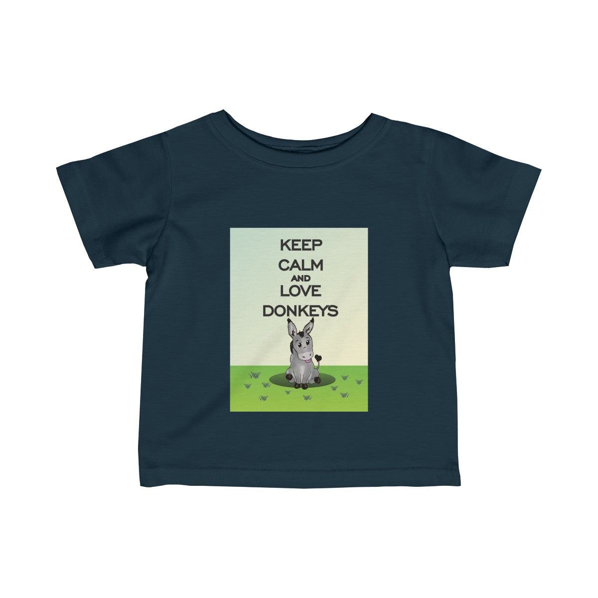 Keep Calm & Love Donkeys Baby Tee