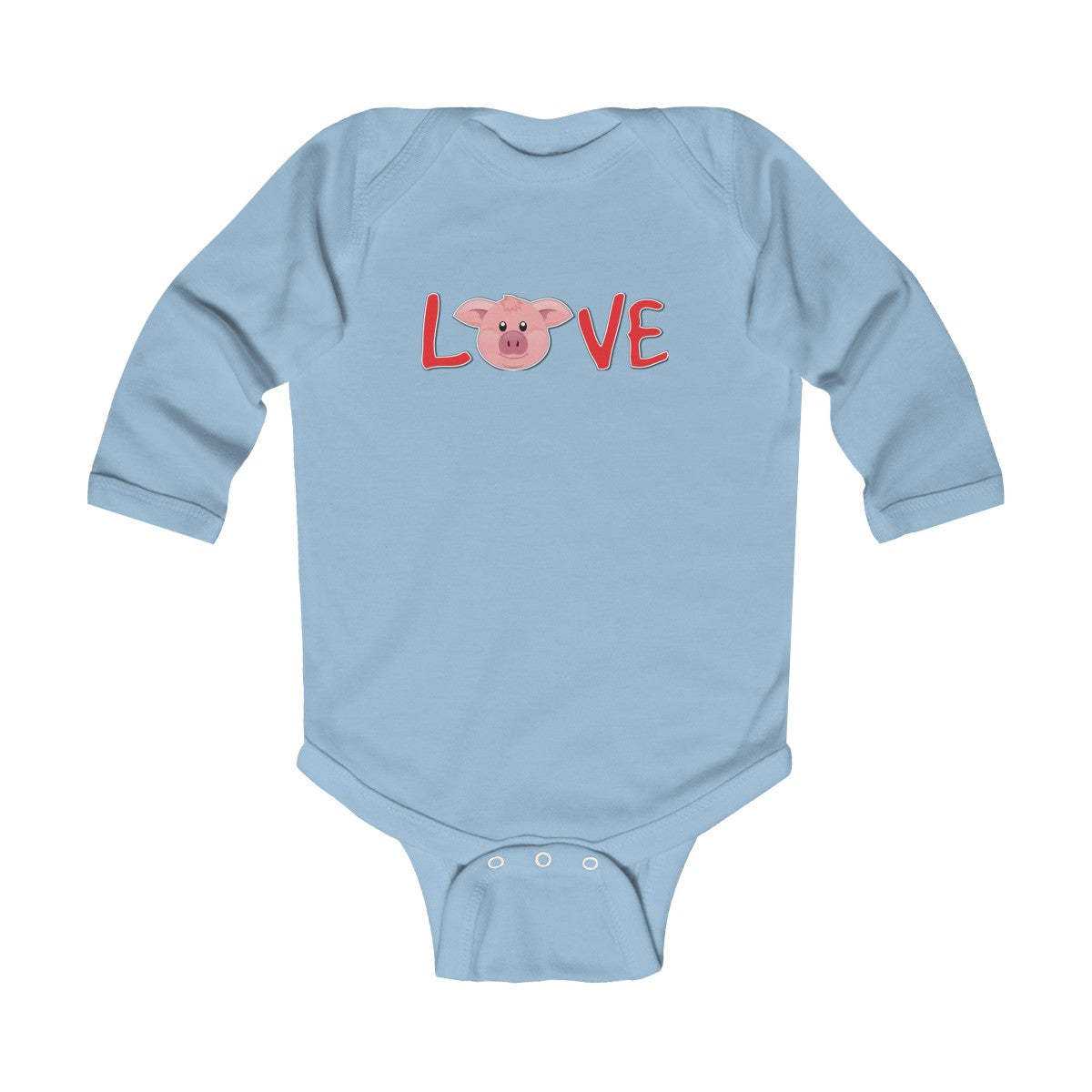 LOVE Pigs Long Sleeve Onesie