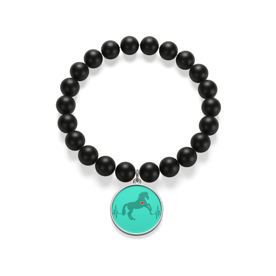 Horse Heartbeat Onyx Bracelet