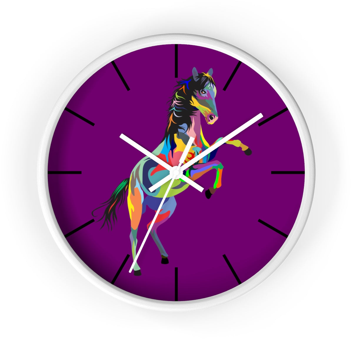 Jumping Painted Horse Wall clock
