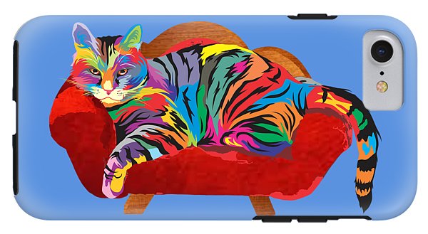 Painted Cool Cat Phone Cases - Tough or Slim