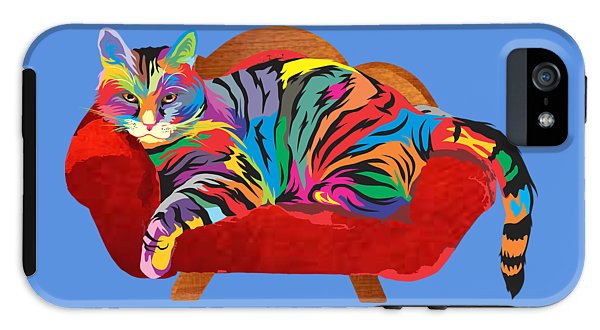 Painted Cool Cat Phone Cases - Tough or Slim