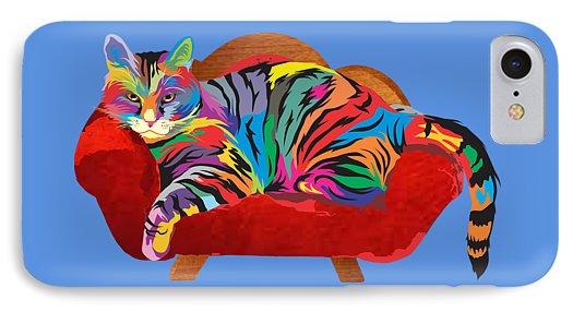 Painted Cool Cat Phone Cases - Tough or Slim