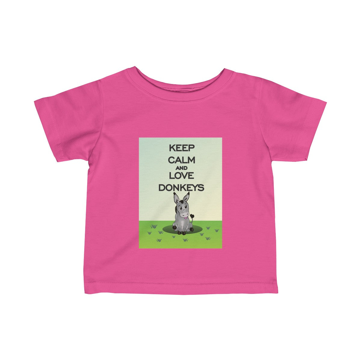 Keep Calm & Love Donkeys Baby Tee