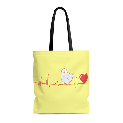 Chicken Heartbeat Tote Bag