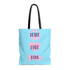 Peace Love Pigs Tote Bag