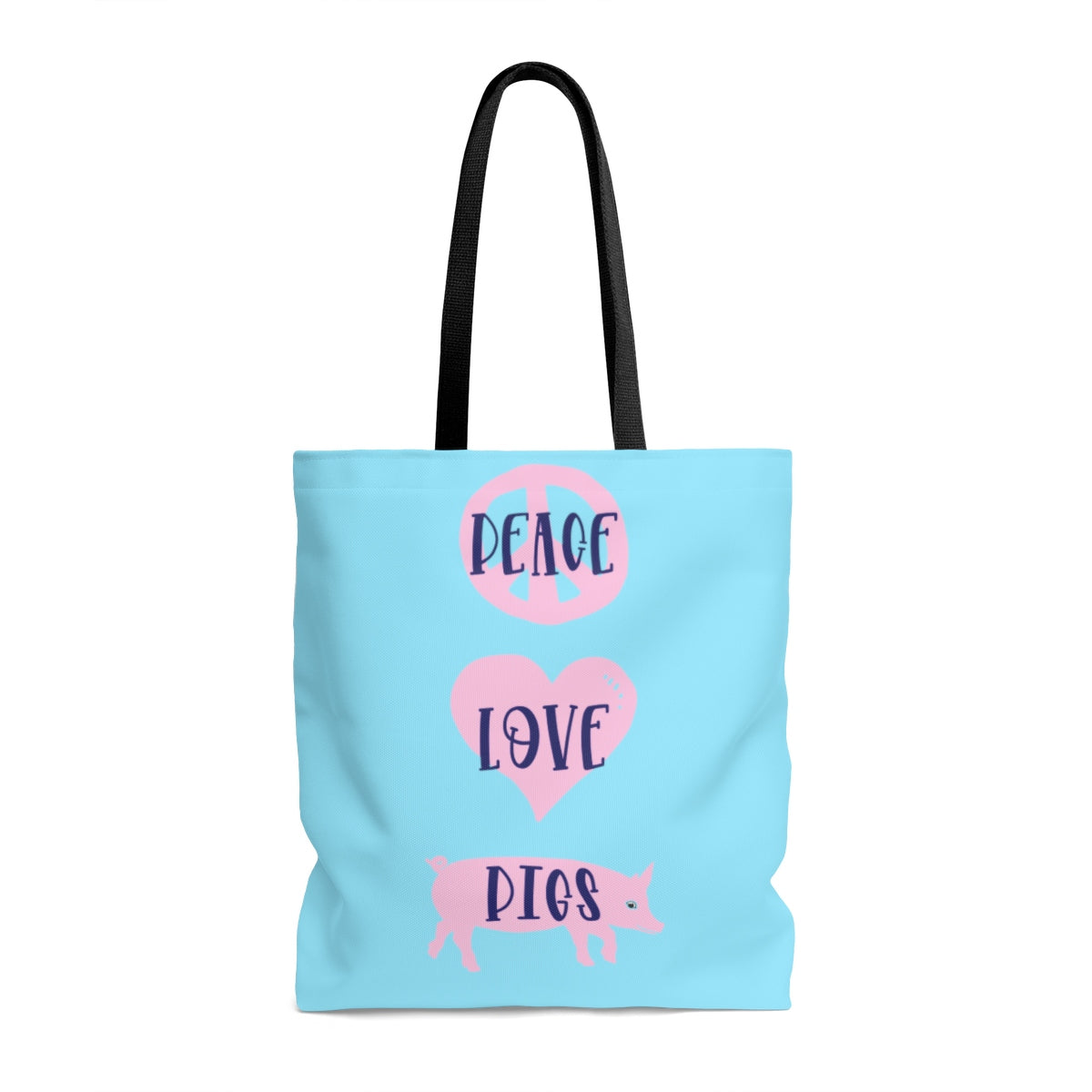 Peace Love Pigs Tote Bag