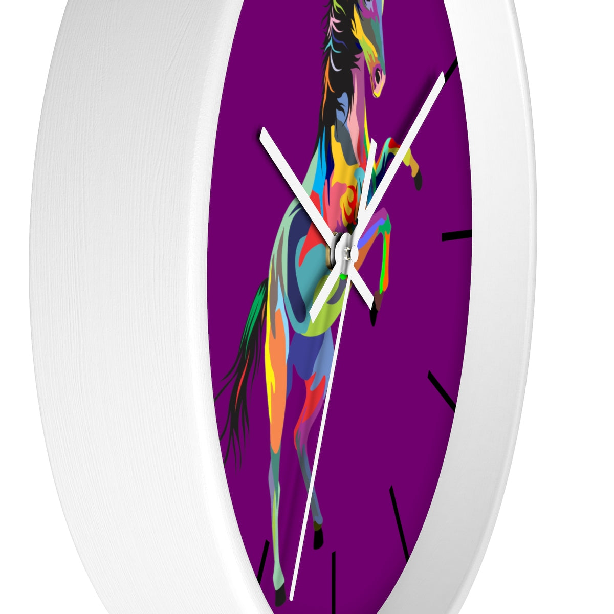 Jumping Painted Horse Wall clock