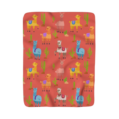 Llama Lover Sherpa Fleece Blanket