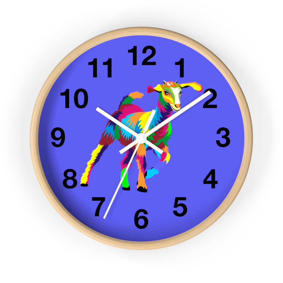 Painted Kid Goat Wall clock