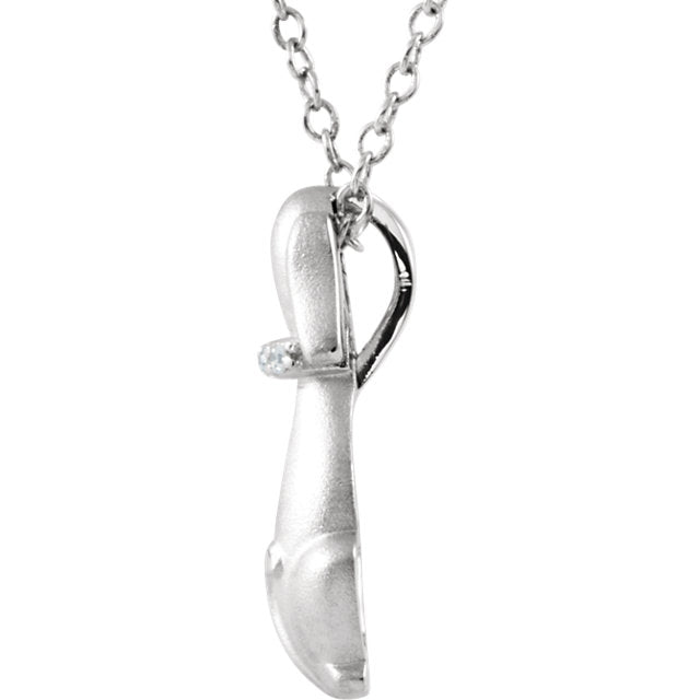 Diamond Dog Pendant Necklace in Sterling Silver