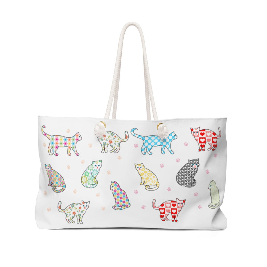 Gingham Cats Weekender Tote Bag